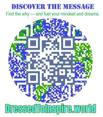 QR code for Dream It Do It recycled kids motivational sweatshirt from DressedToInspire.world