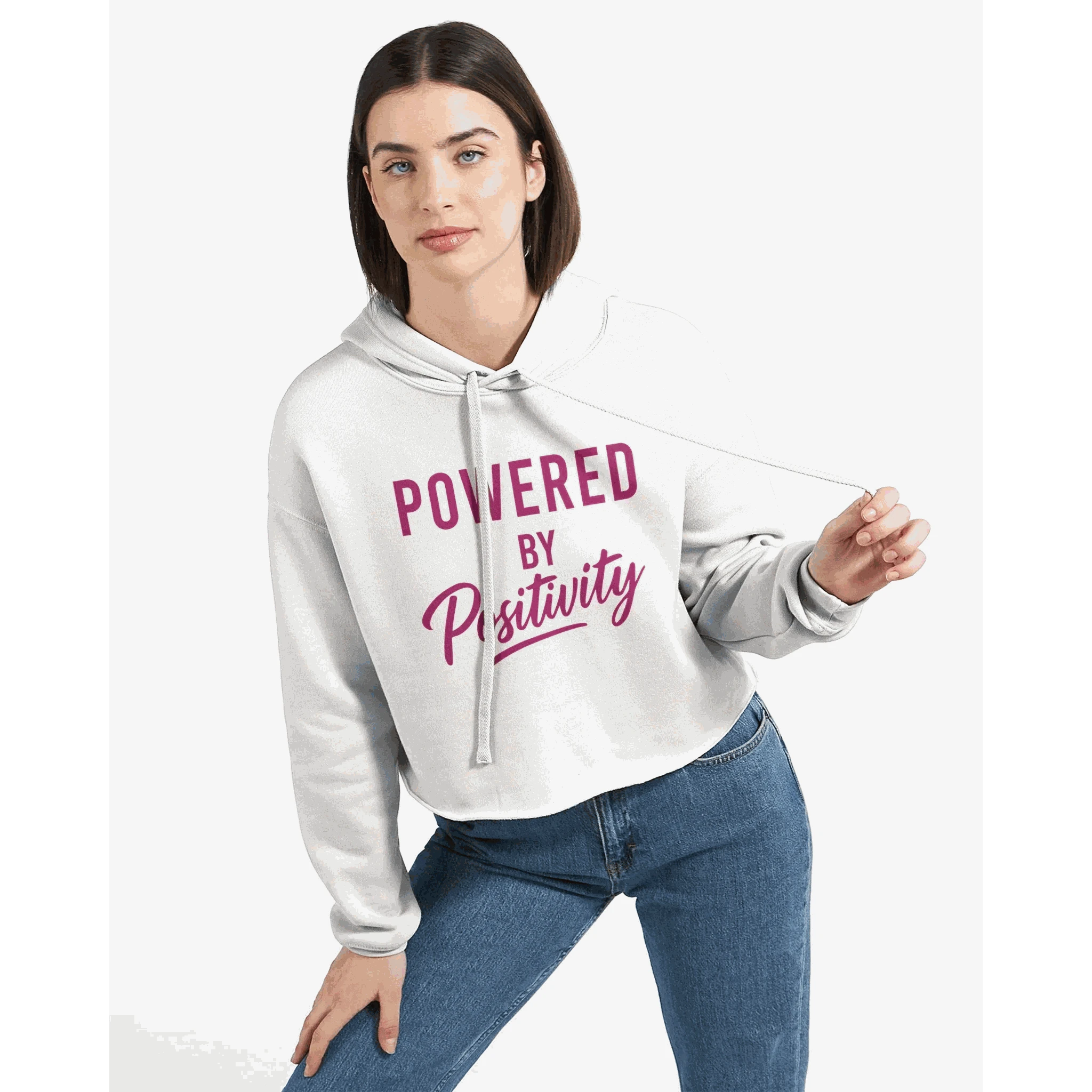 Motivational Women's Cropped Hoodie 2a9fa30c-48e7-42c2-8cbe-a54280a1f9a2