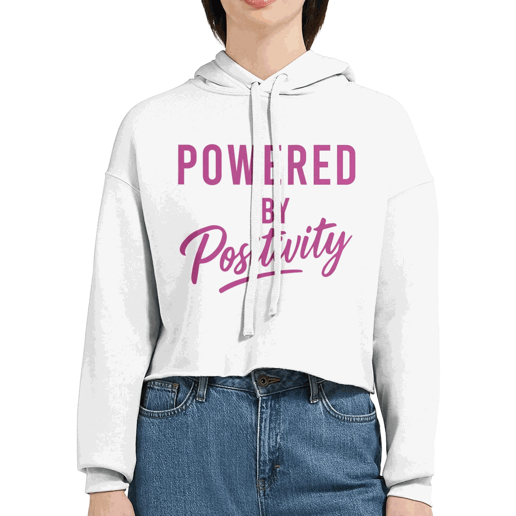 Motivational Women's Cropped Hoodie 45ee6671-501b-4bb7-b759-96d38b9ea210