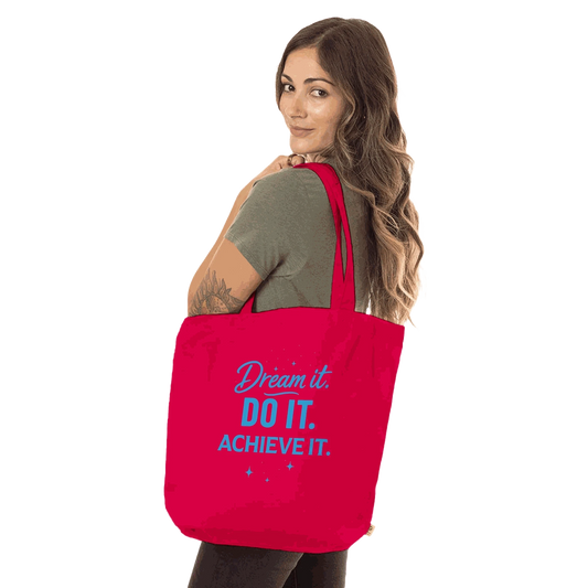 Motivational Organic Long Handles Tote Bag 6c983b1e-c453-498b-95c7-8641cf81f94f