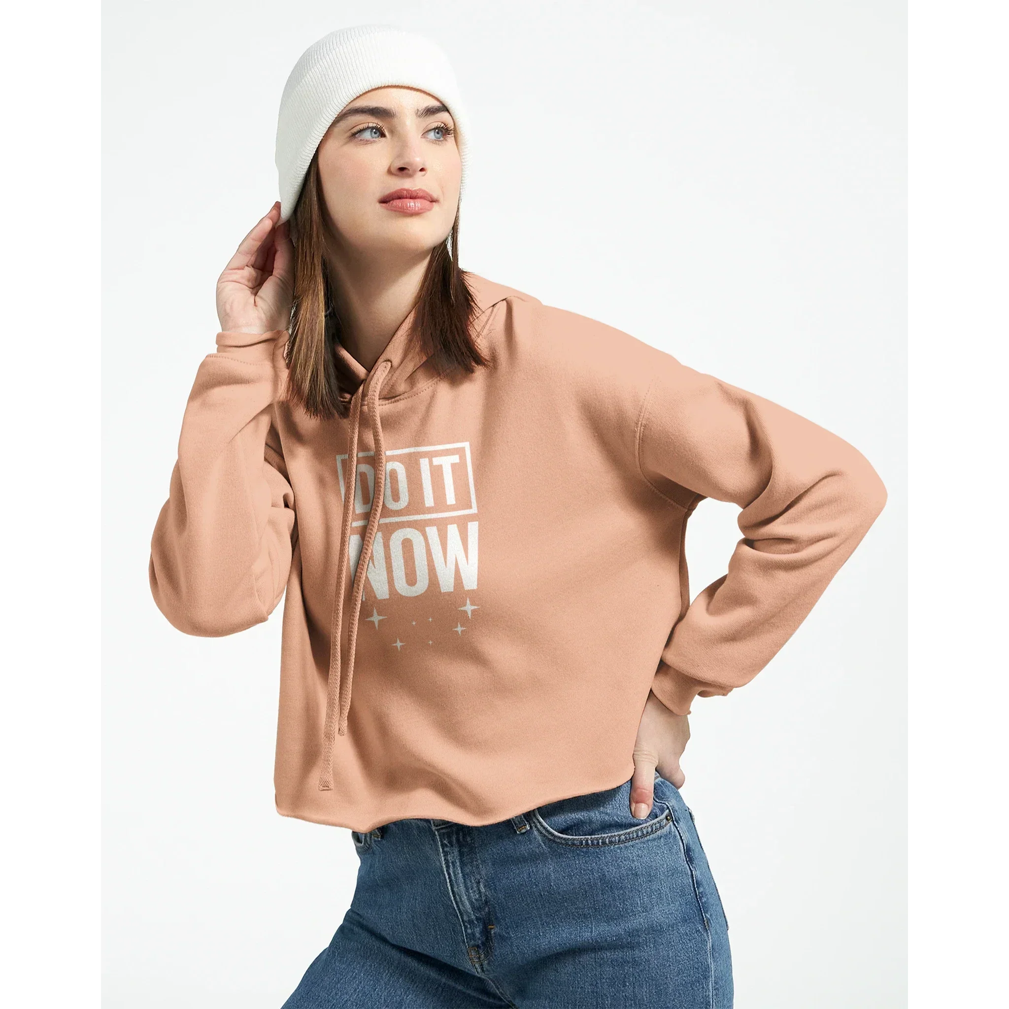 Motivational Cropped Hoodie716f344d-22c3-4586-b0c9-831beb120f69